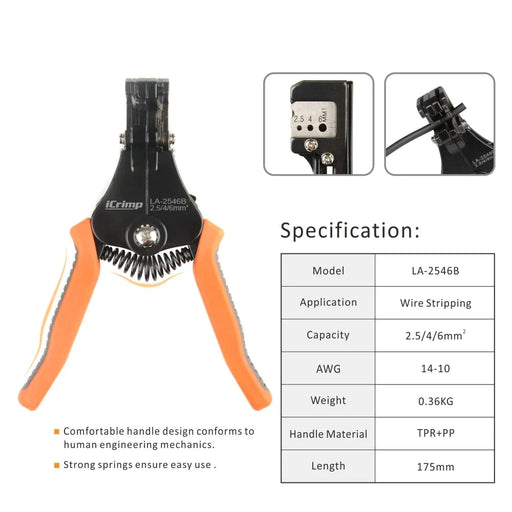 iCrimp IWS-2546S Solar Crimping Tools for AWG 14-10(2.5/4/6.0mm²