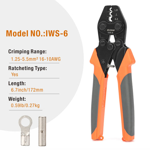 iCrimp Quick Change Ratcheting Crimper Tool Kit, Automotive Service Kit,  Crimping IWS4 Connector, Insulated & Non-insulated Terminal, Dupont  Connector