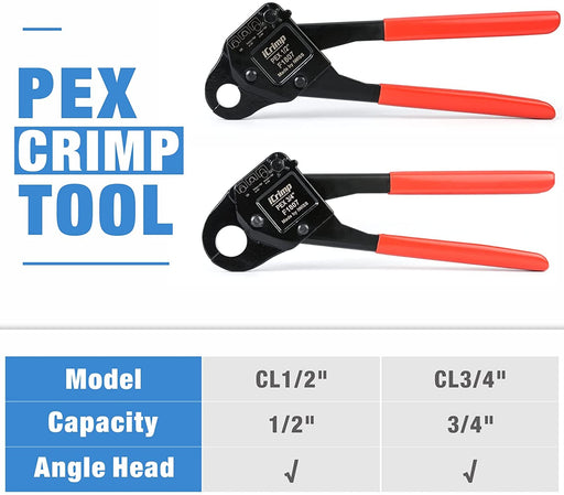 Waterline Dependable PEX Angle Crimp Tool, 1/2-in