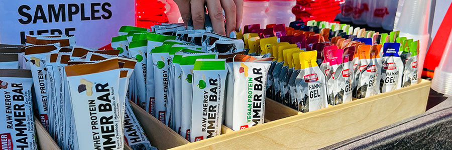 Hammer products on display at an event