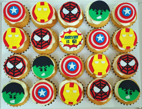 Superhero Mini Cupcakes (Box of 20)