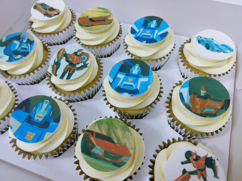 transformers animated cupcakes vanilla