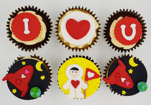 Valentine's Day Cupcakes (Box of 6) - I Love You To The Moon And Back
