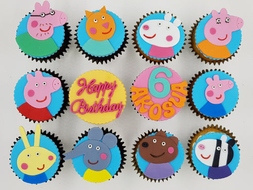 Peppa Pig and Friends Cupcakes (Box of 12)