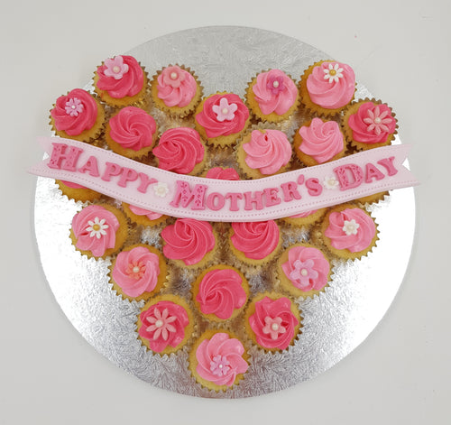 Mother's Day Mini Cupcakes - A Heart for Mum