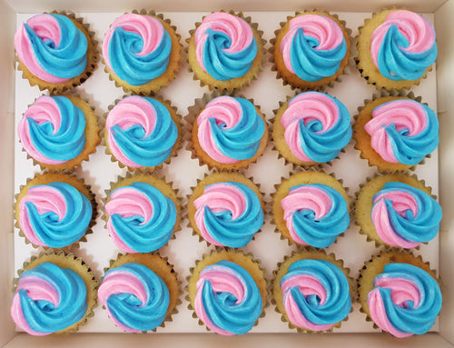 Gender Reveal Mini Cupcakes (Box of 20)