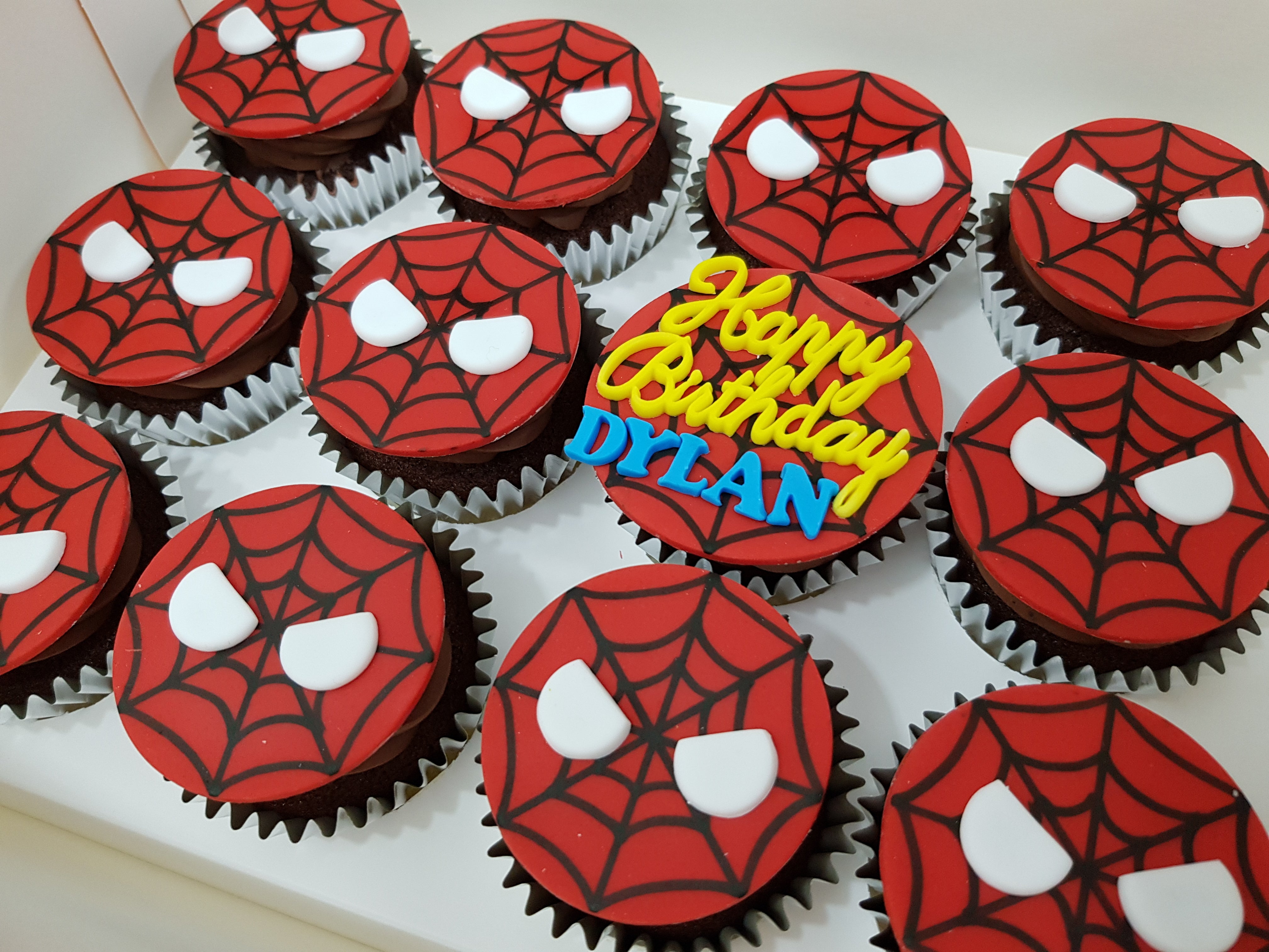 Spiderman Licensed Cake Topper Red, Blue & Black