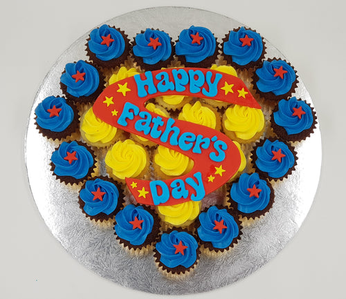 Father's Day Mini Cupcakes - Super Happy Father's Day