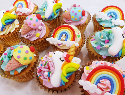 Rainbow Unicorn Cupcakes (Box of 12)