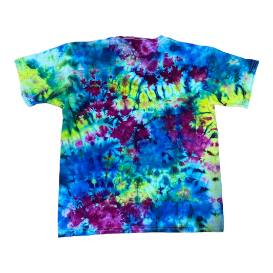 Youth Small Ice dyed Rainbow Ripple Tie Dye T-shirt / Kids Small (5/6)  Bullseye Tyedye