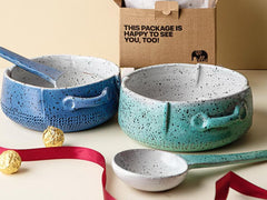 Setup of two Handmade Ceramic Brams