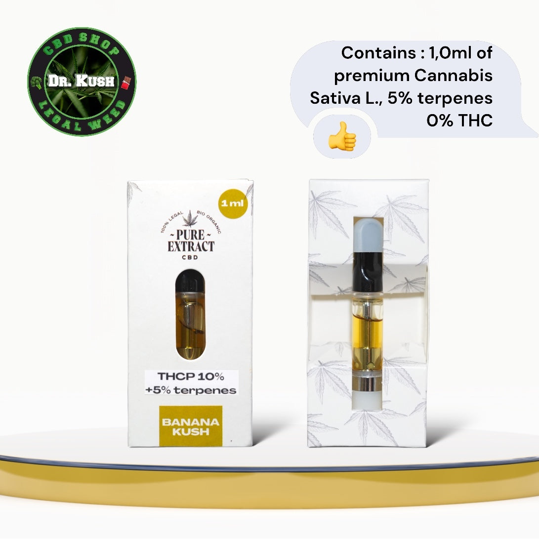 livraison commande acheter Cartouche Dab Pen THCP Banana Kush par Pure Extract - 10% de THCP - 1ML - 600 Bouffées