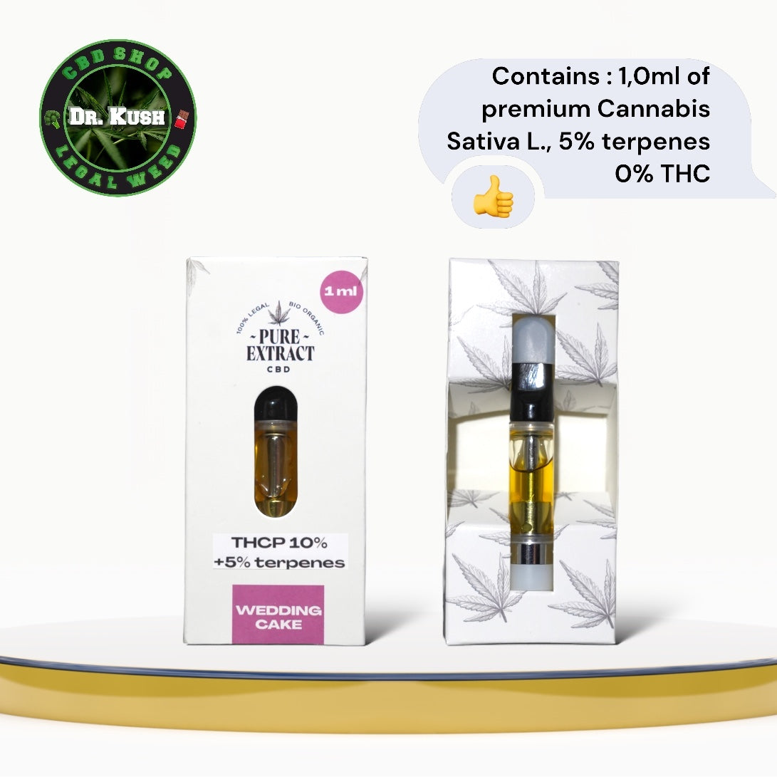 livraison commande acheter Cartouche Dab Pen THCP Wedding Cake par Pure Extract - 10% de THCP - 1ML et 2ML