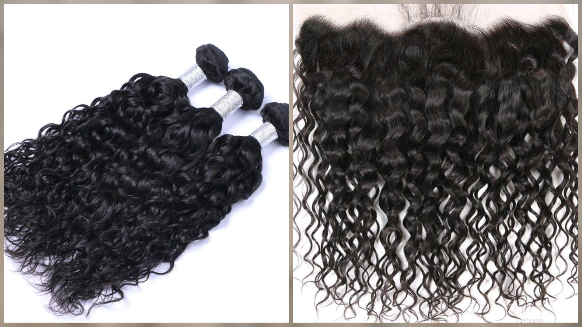 Set 3 Bundles + 13x4 Frontal Human Hair 10