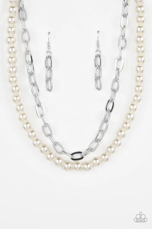 Suburban Yacht Club - White Paparazzi Necklace