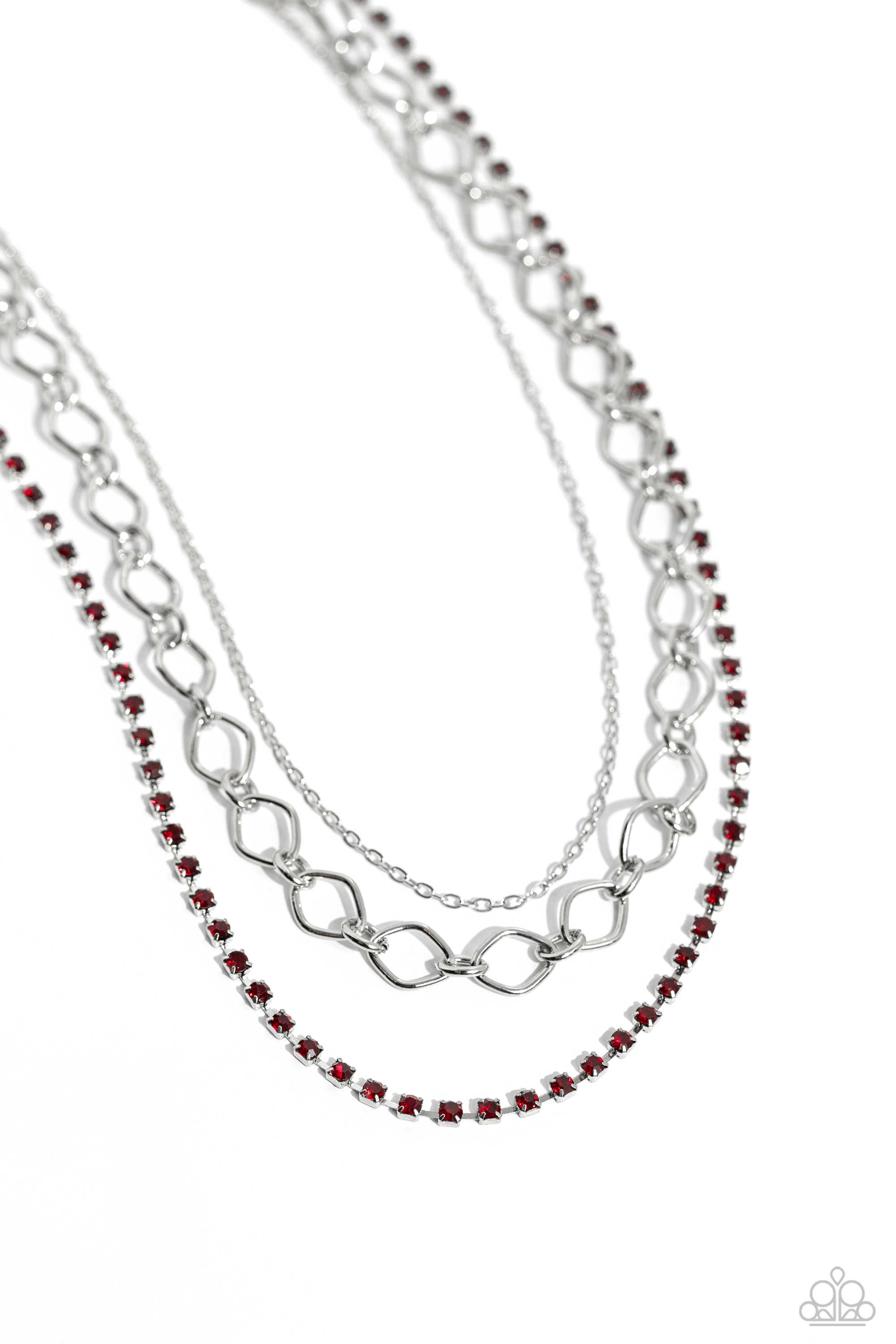 Tasteful Tiers - Red Paparazzi Necklace