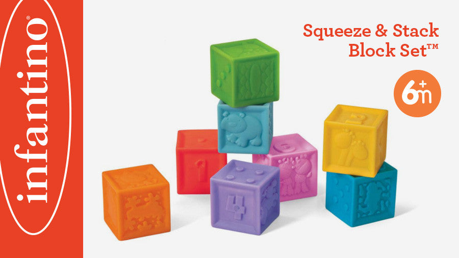 Squeeze & Stack Block Set™ - 8 piece set – Infantino