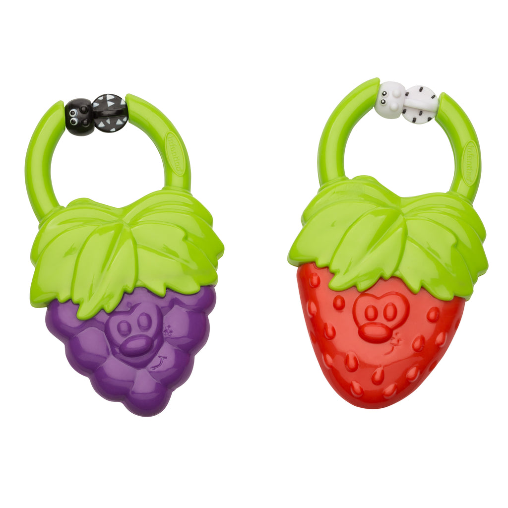 strawberry baby teether