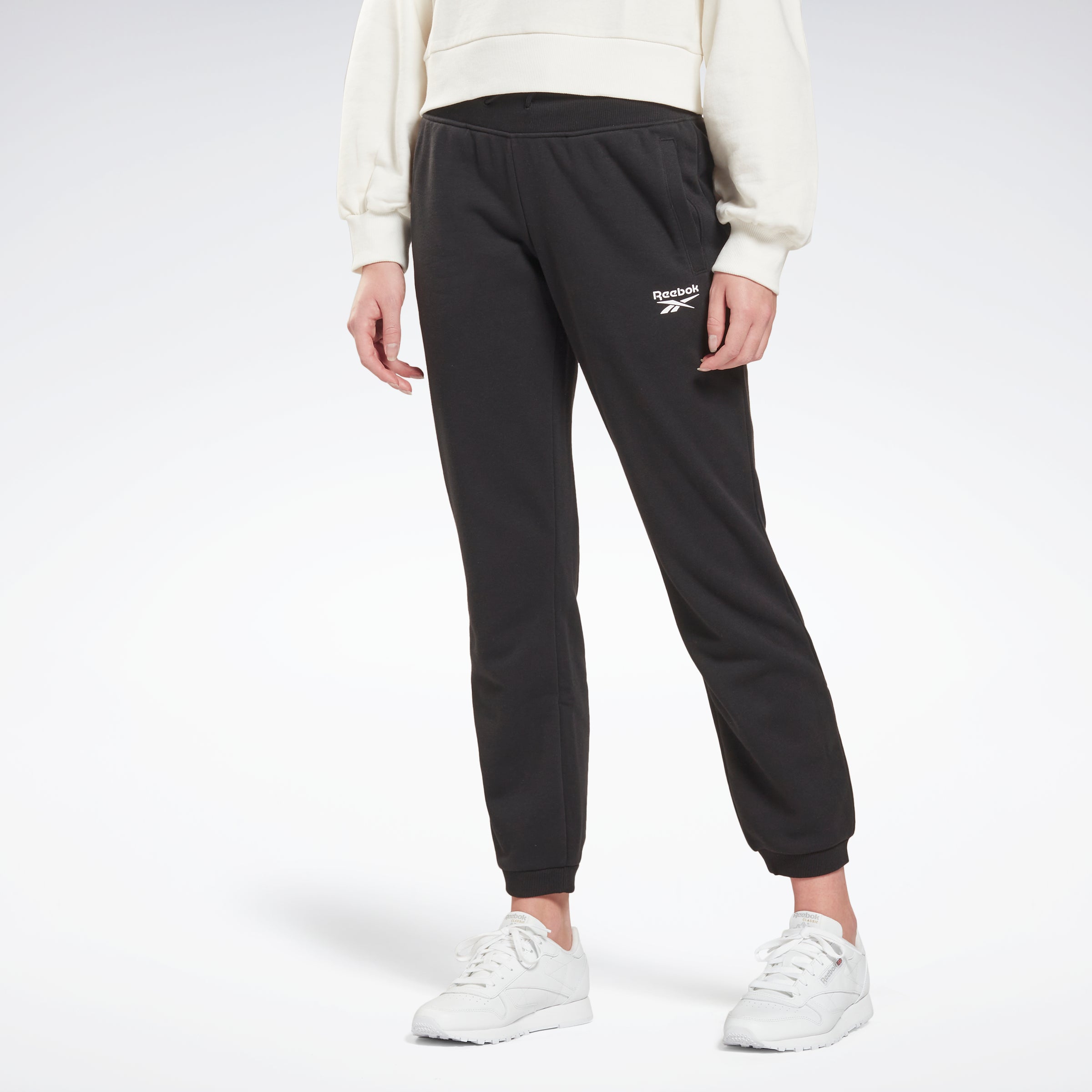 Reebok MYT sweatpants pants with contrast pull detail in black
