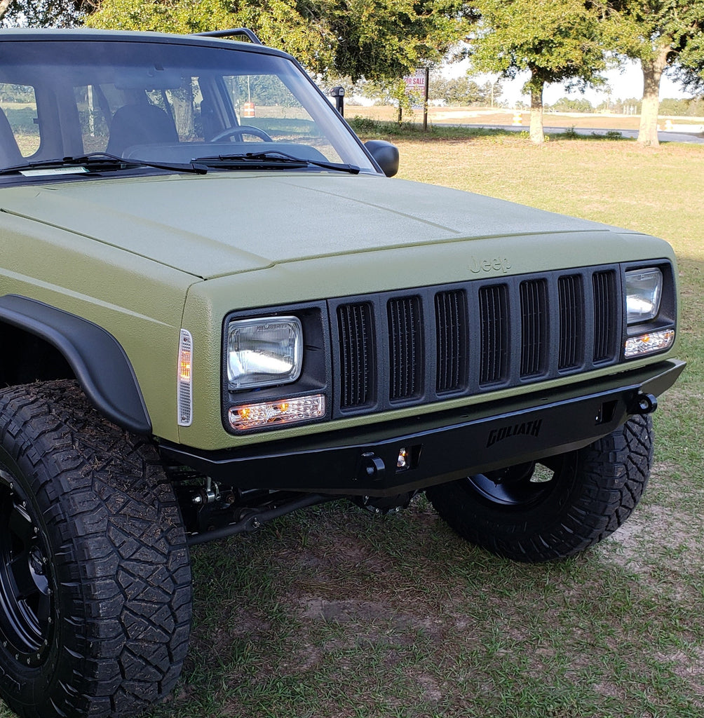 Jeep Cherokee XJ front non-winch bumper TREKKER – Goliath Off Road