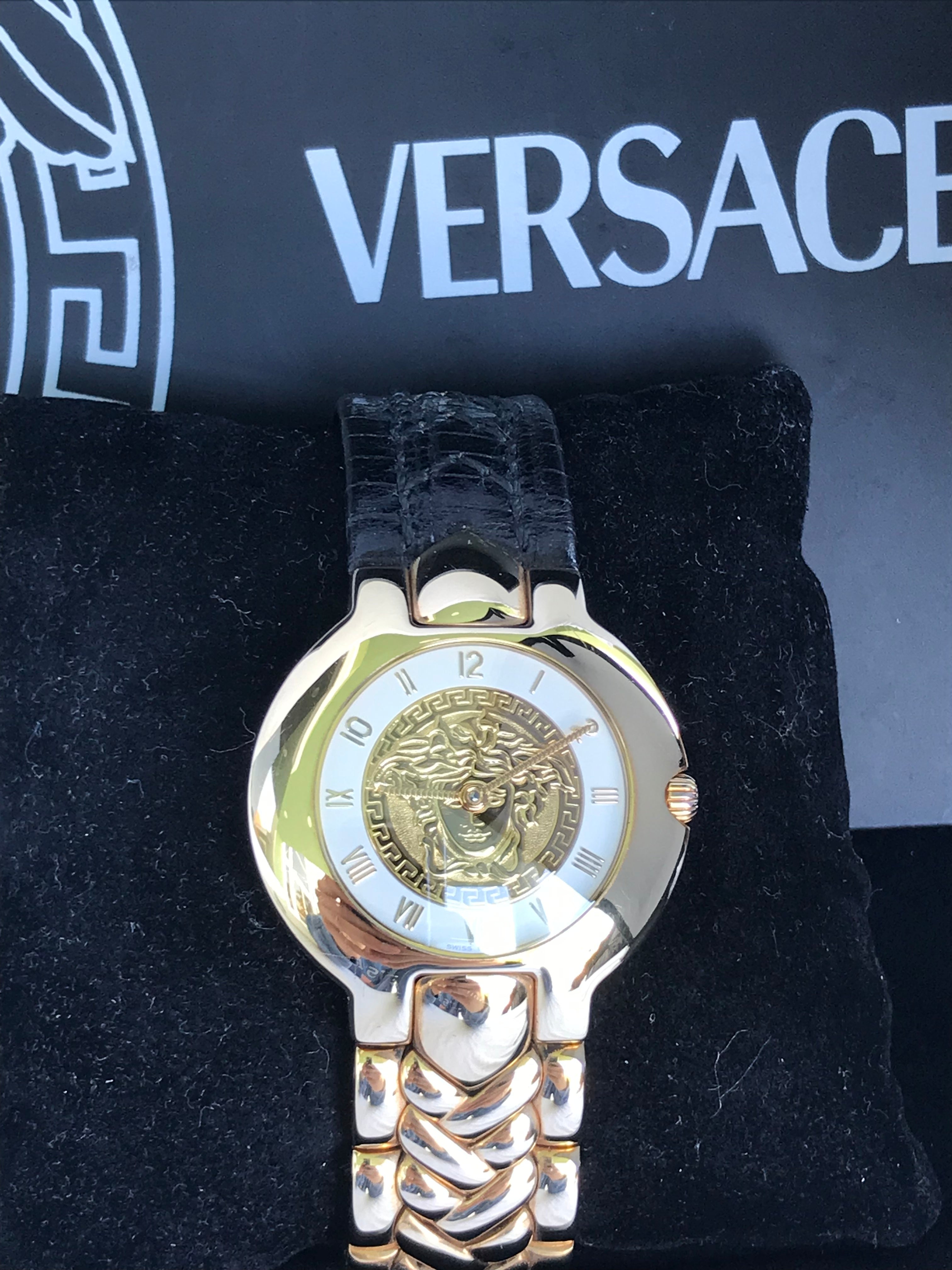 VERSACE Medusa Secret Quartz Black Dial Ladies Watch