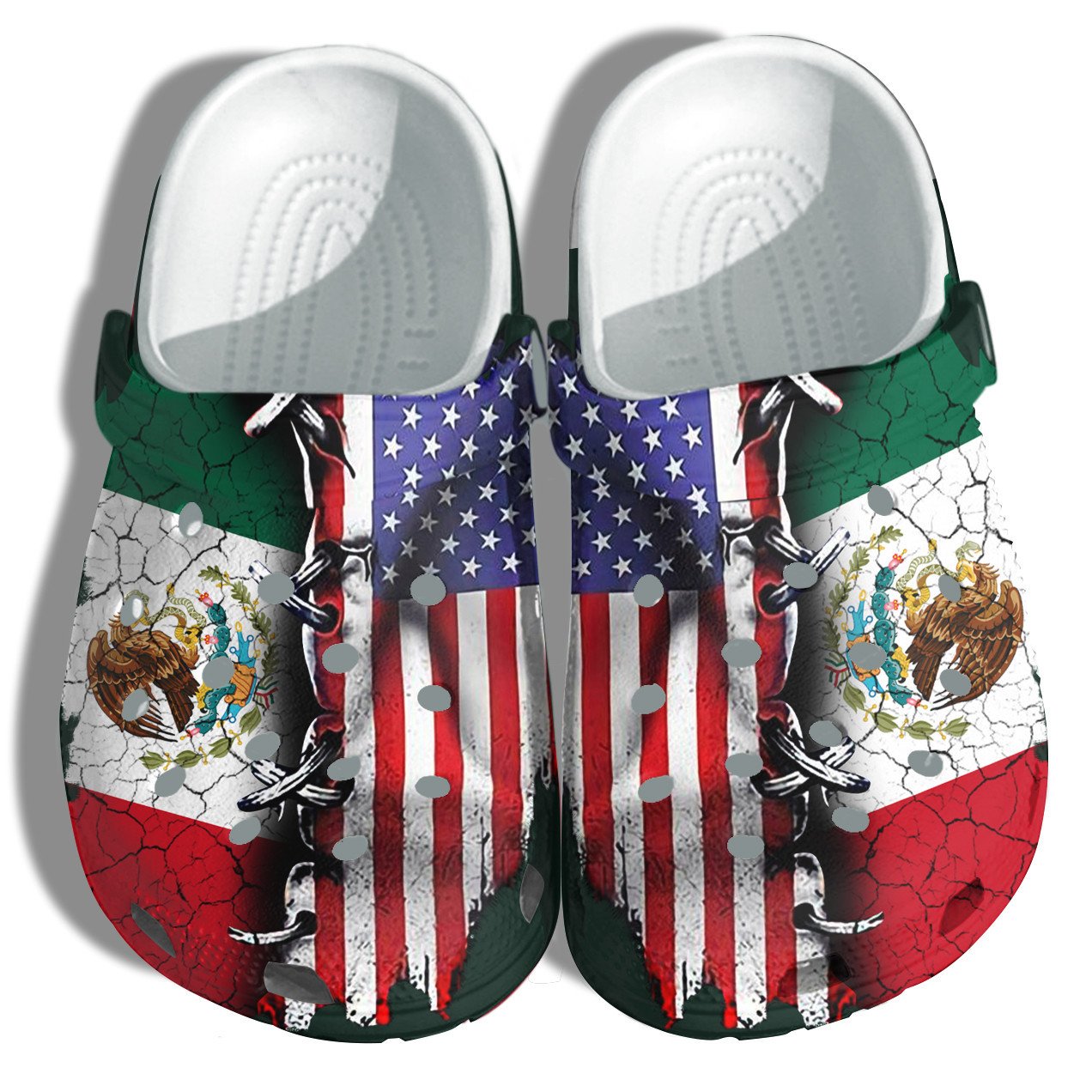 Mexico America Flag Crocs Shoes Clogs Gifts For Women Men Mexican US - –  Gigo Smart