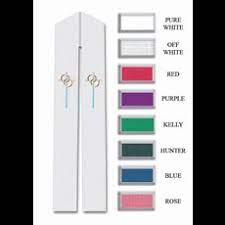 Stole with Wedding Bands and Cross