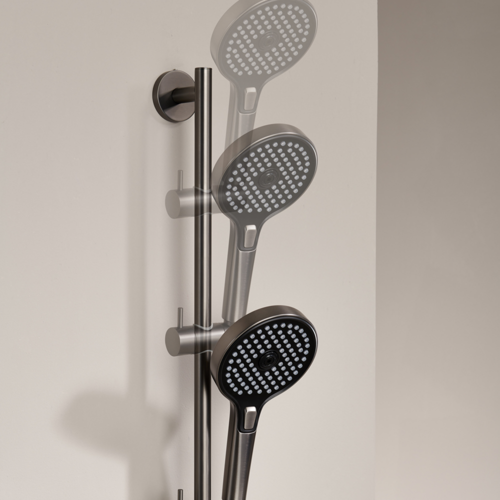 Evolve Lifewares Satin Aluminium Rust Free 3 Tier Floor Shower