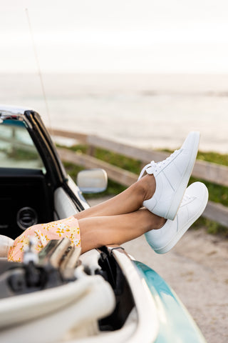 women's white sneakers in convertible