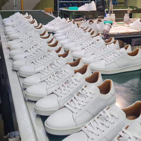 paisley sneaker in factory