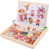 Wooden Multifunction Children Animal Magnetic Puzzle