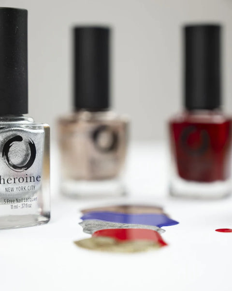 heroine.nyc glitter nail polishes