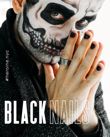 Halloween nail design black