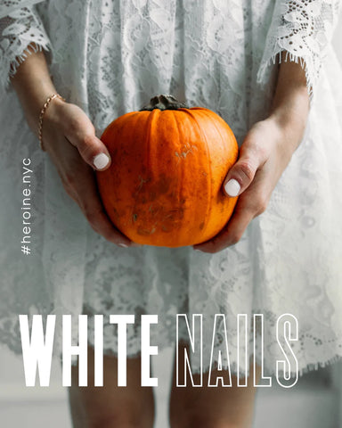 Halloween nail design white polish