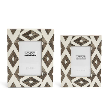 Two's Company White Pagoda 4x6 Photo Frame