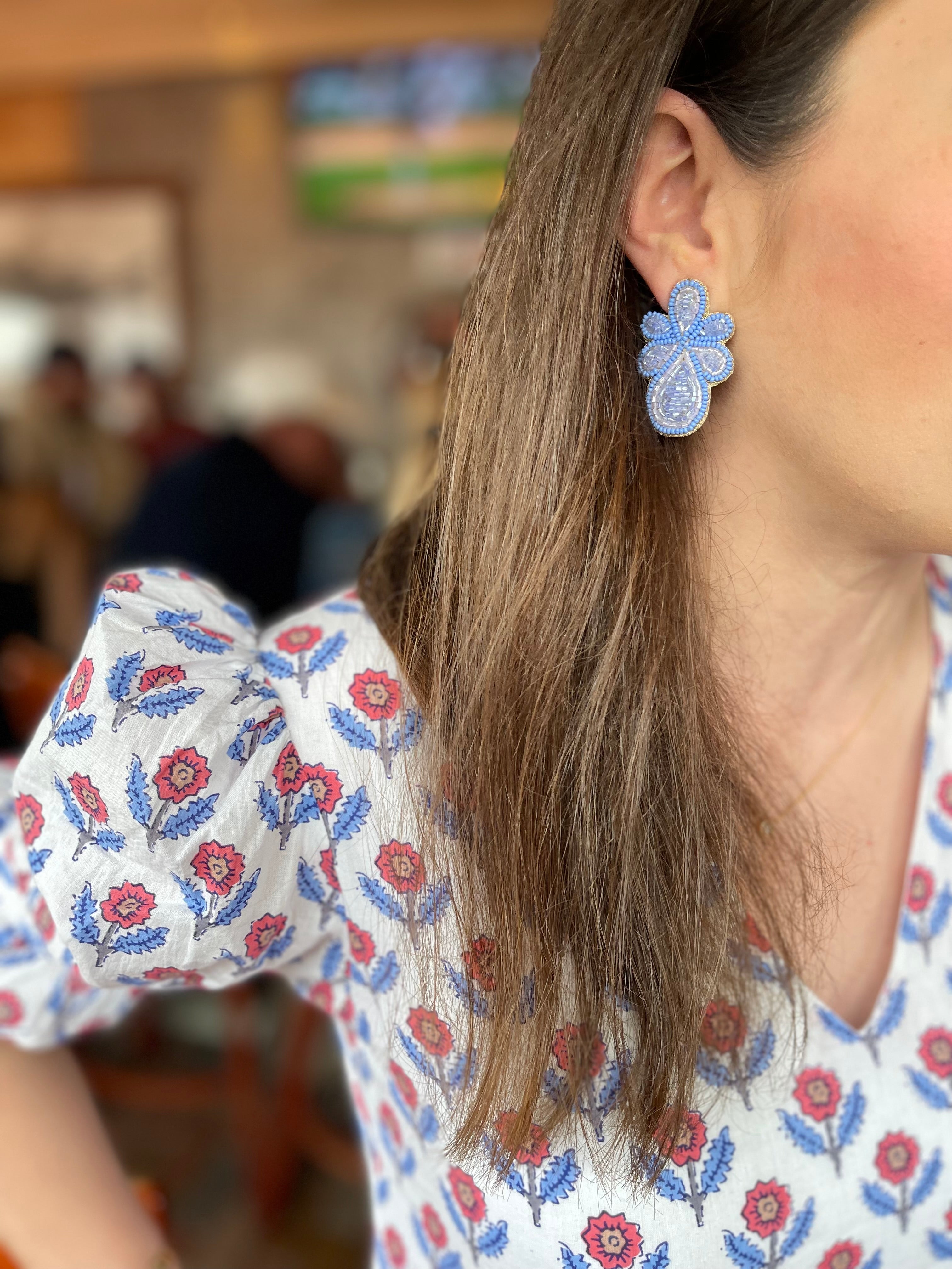 Periwinkle shop blue earrings