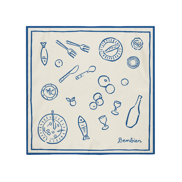 Tableau Scarf in Blue