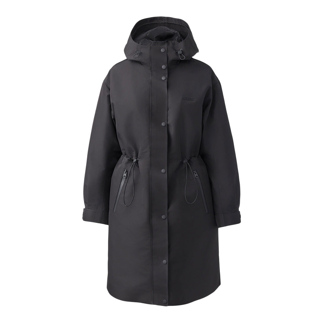 Mackage Breer-city Long 2-in-1 Rain Parka With Removable Liner Black, Size: