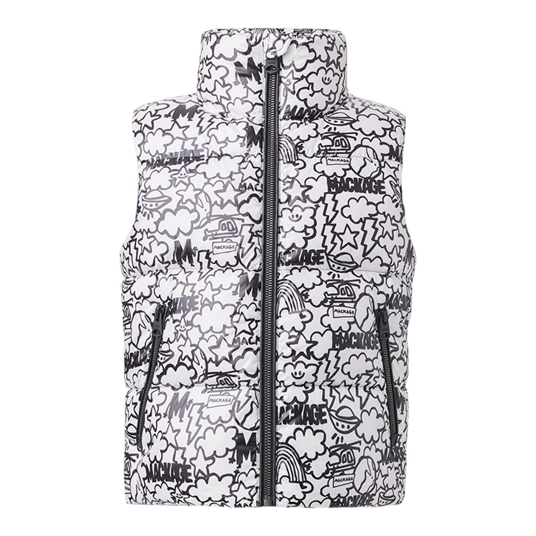 Mackage Charlee-tml Lustrous Light Down Puffer Vest For Toddlers (2-6 Years) Print, Size: