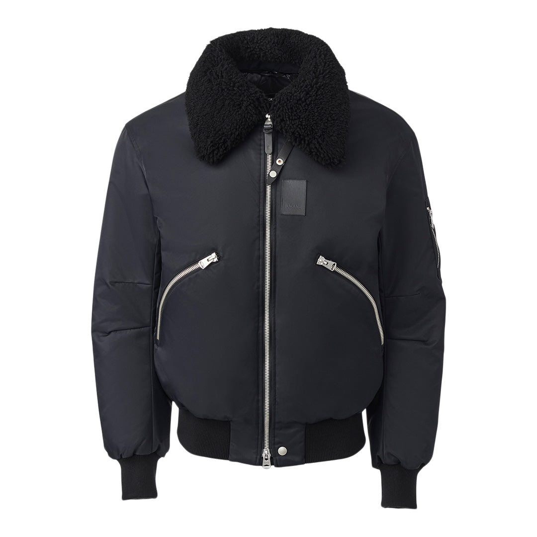Mackage Francis Down Bomber Jacket With Shearling Collar  Size: