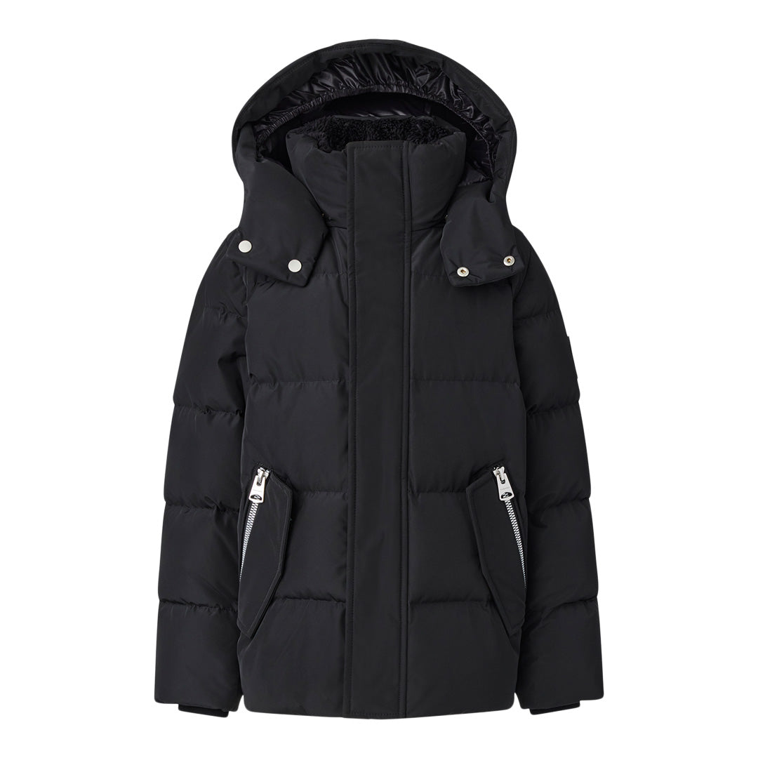 Mackage Hudson Nano Down Jacket With Removable Hood For Kids (8-14 Years) Black, Size: