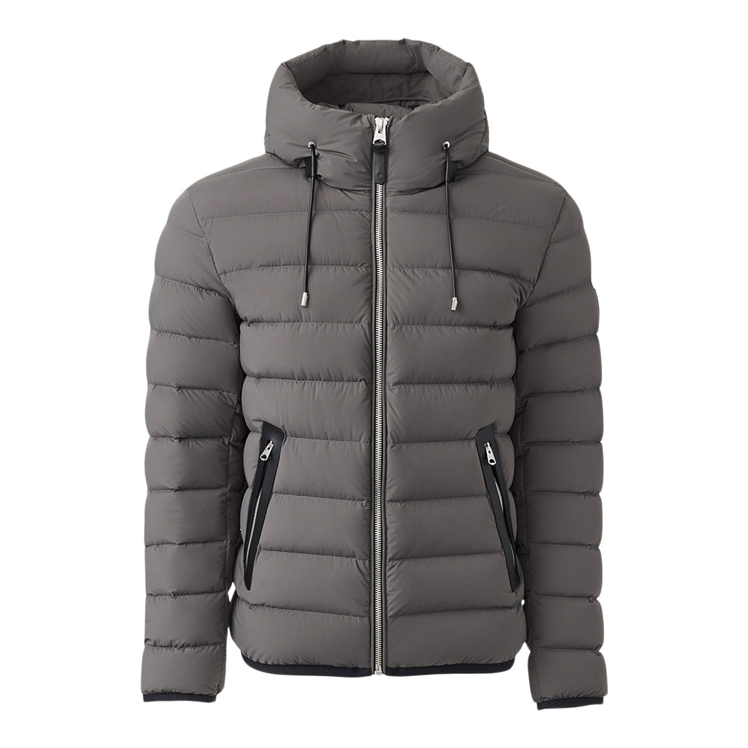 Mackage Jack Agile-360 Stretch Light Down Jacket With Hood Carbon, Size: