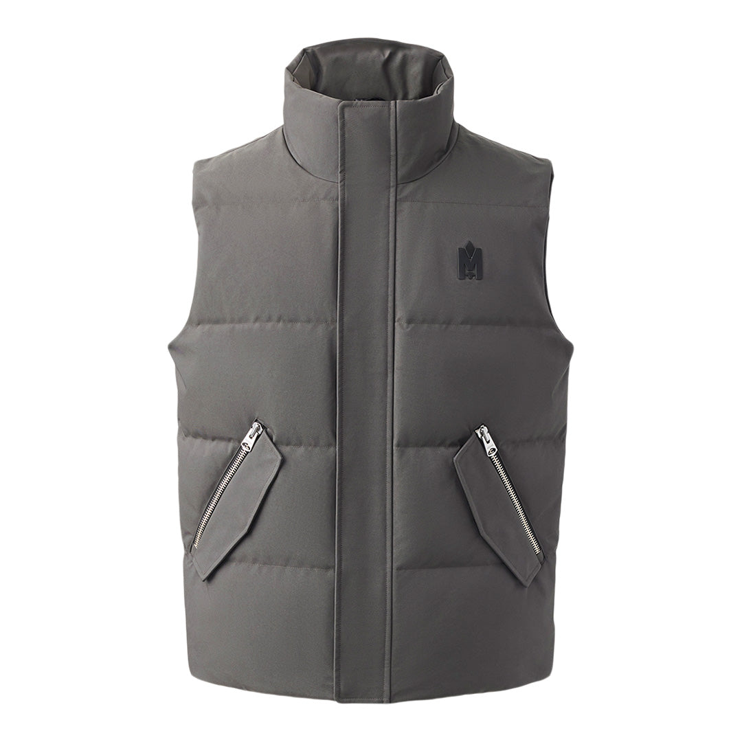 Mackage Joseph Nordic Tech Down Vest With Funnel Collar Carbon, Size: