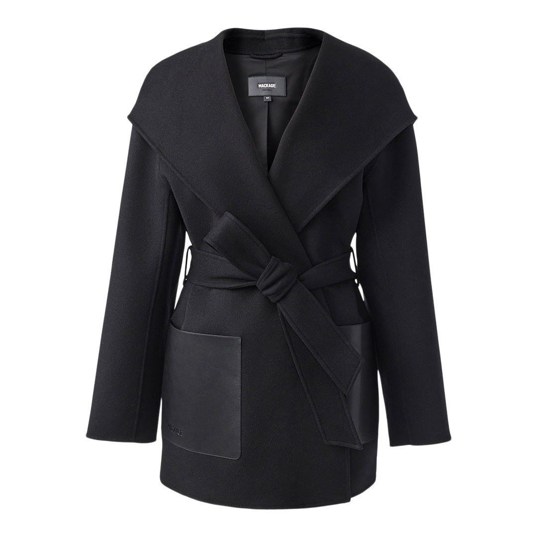 Mackage Azra Double-face Wool Wrap Coat Size: