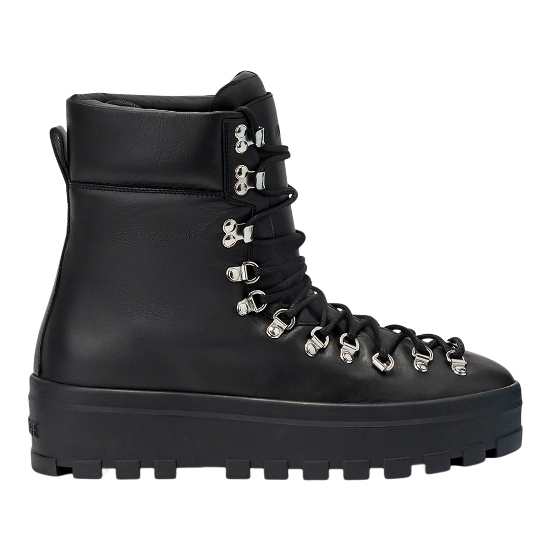 Mackage Bain-m Leather Mid-calf Lace-up Boots Black, Size: