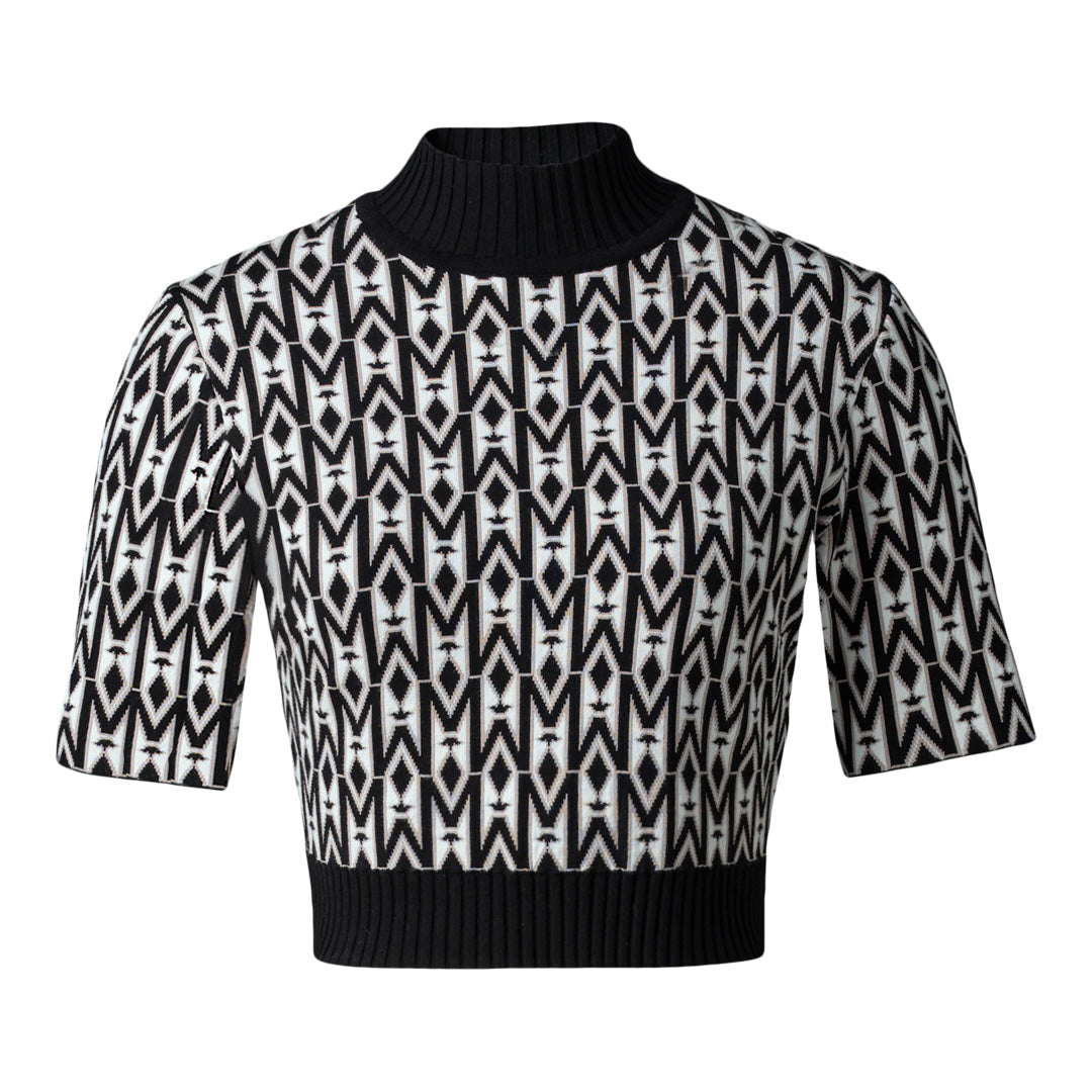 Mackage Caia-mg Jacquard Monogram Knit Top Size: