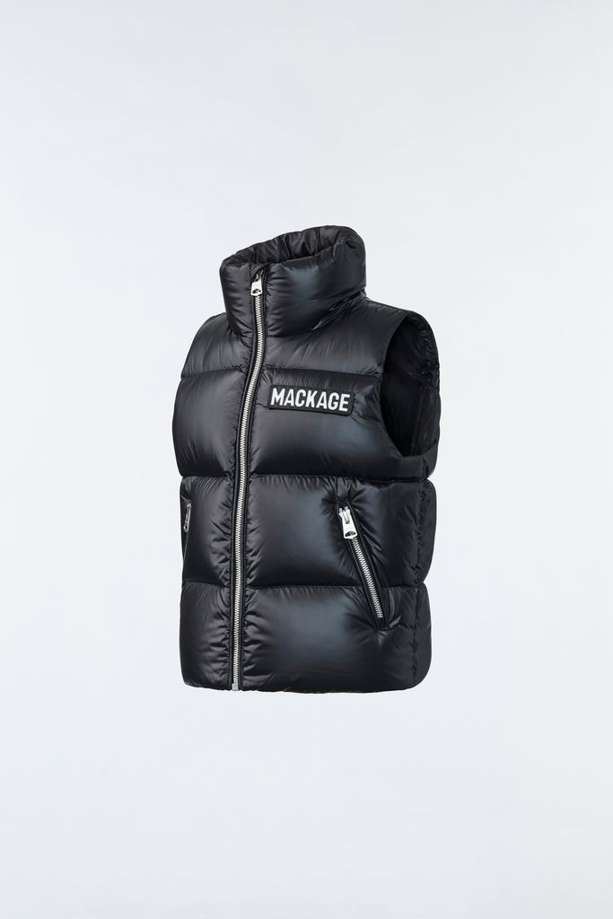 Charlee, Lustrous light down puffer vest for kids (8-14 years) | Mackage®  Canada