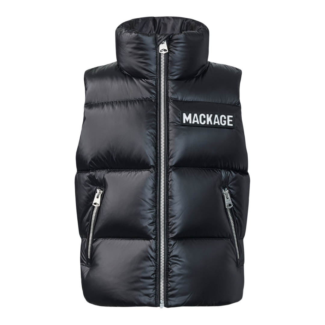 Mackage Charlee Lustrous Light Down Puffer Vest For Toddlers (2-6 Years) Black, Size: