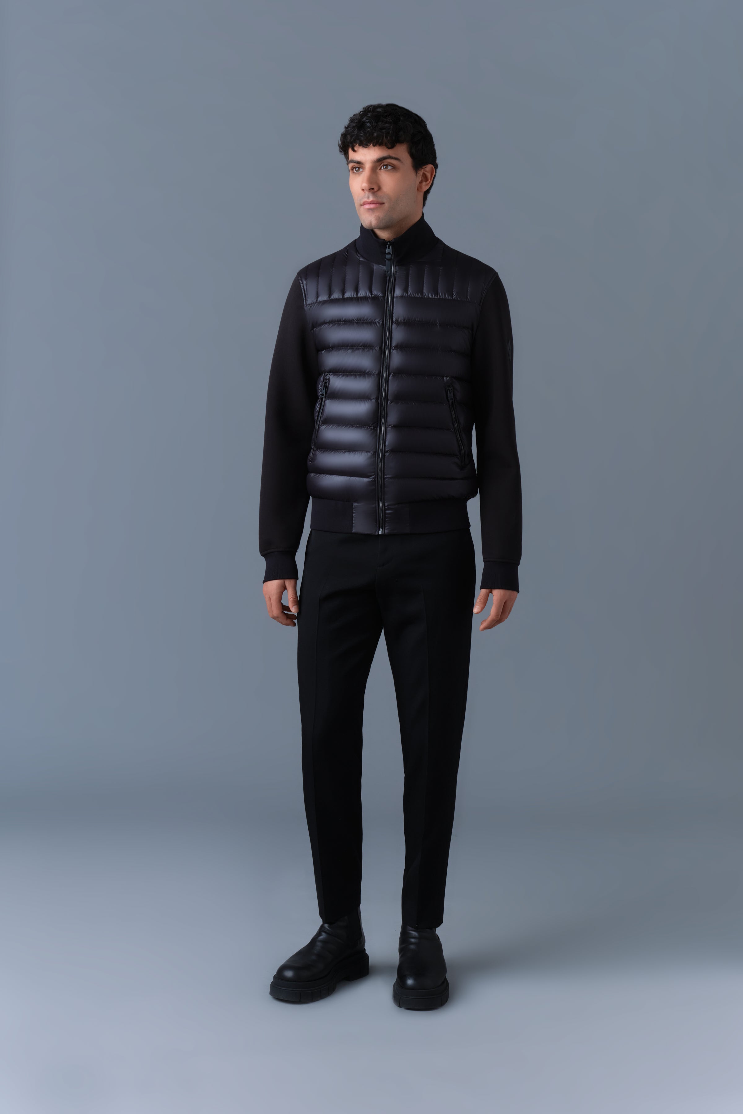 Collin, Mixed media bomber jacket for men | Mackage® Canada