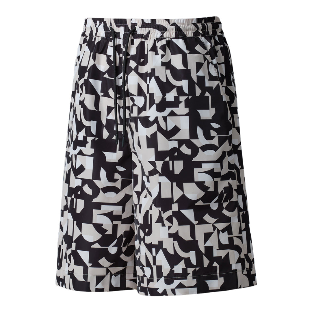 Mackage Dante Abstract Geometric Recycled Shorts Black, Size: